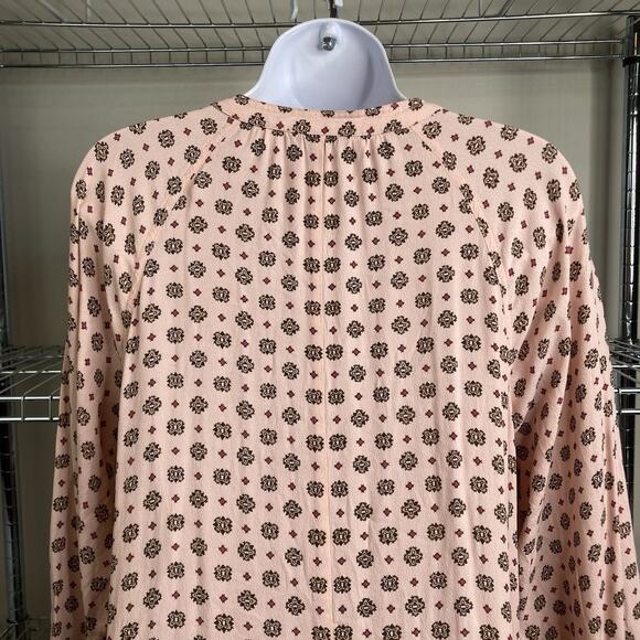 J Crew Pink Medallion Print Handkerchief Maxi Shirt Dress Size S Old Money - Picture 15 of 15